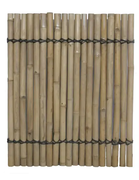 Product image 1 of the product “Bamboo element Pallet cover, rigid, yellow-brown (Apus), with decorative rope. Diameter 3-5cm 100 x 120 cm Height. ”